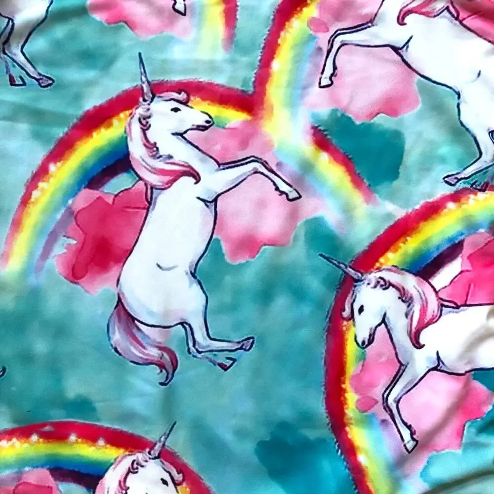 Unicorn Rainbow Swimsuit One Piece Adjustable Straps Girl's Size XL - Picture 2 of 4